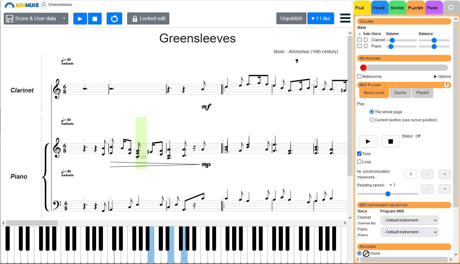 Adimuse : Writing music scores with the right editor
